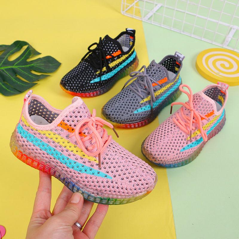 Children's Sports Shoes Boys Mesh Breathable Girls Shoes Coconut Baby Shoes Soft Sole Shoes