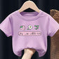 Summer Kids Cute Printing T Shirts Short Sleeve Tops Korean Style O-neck Loose T Shirts For Children Girls