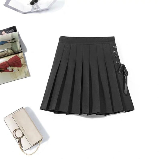 Pleated Skirt School Girl Plaid A-Line Flare Skater Short Skirt Uniforms Cosplay Sweet Girls Women High Waist