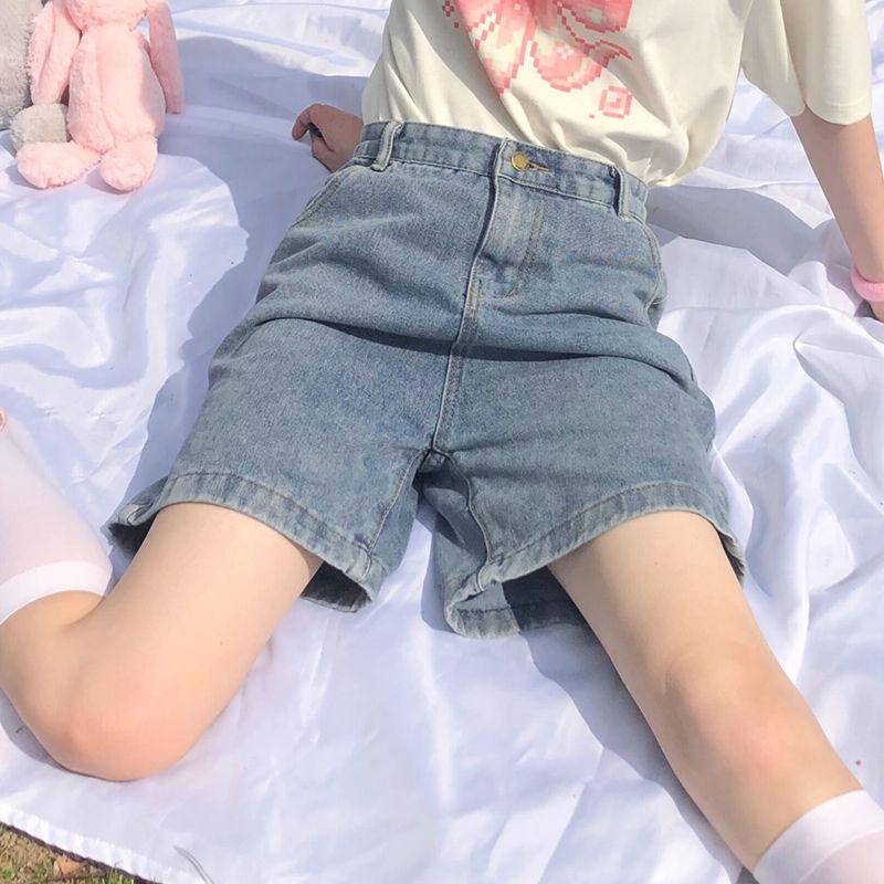 Denim Shorts Thin Summer Japanese Soft Girl Five-point Pants Female Students Korean Loose Retro Wild