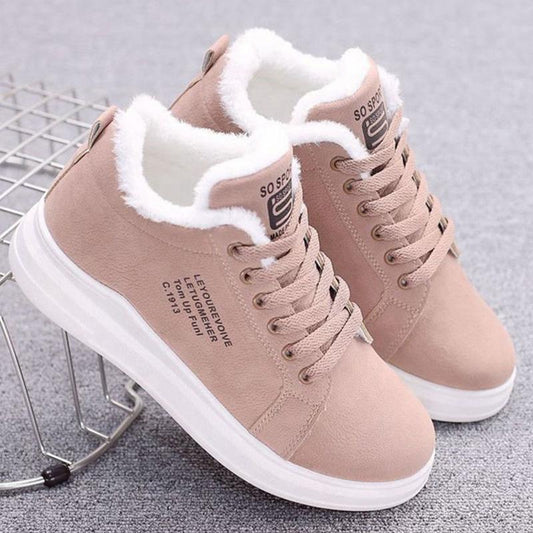 Ladies Fleece Sports Cotton Shoes Winter Thickening Warm Student Casual All-match Snow Boots