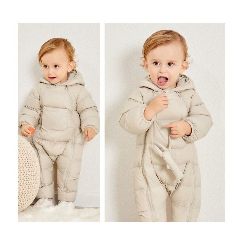 Infant Jumpsuits, Down Jackets, Baby Outing Clothes, Climbing Clothes White Duck Down To Keep Warm