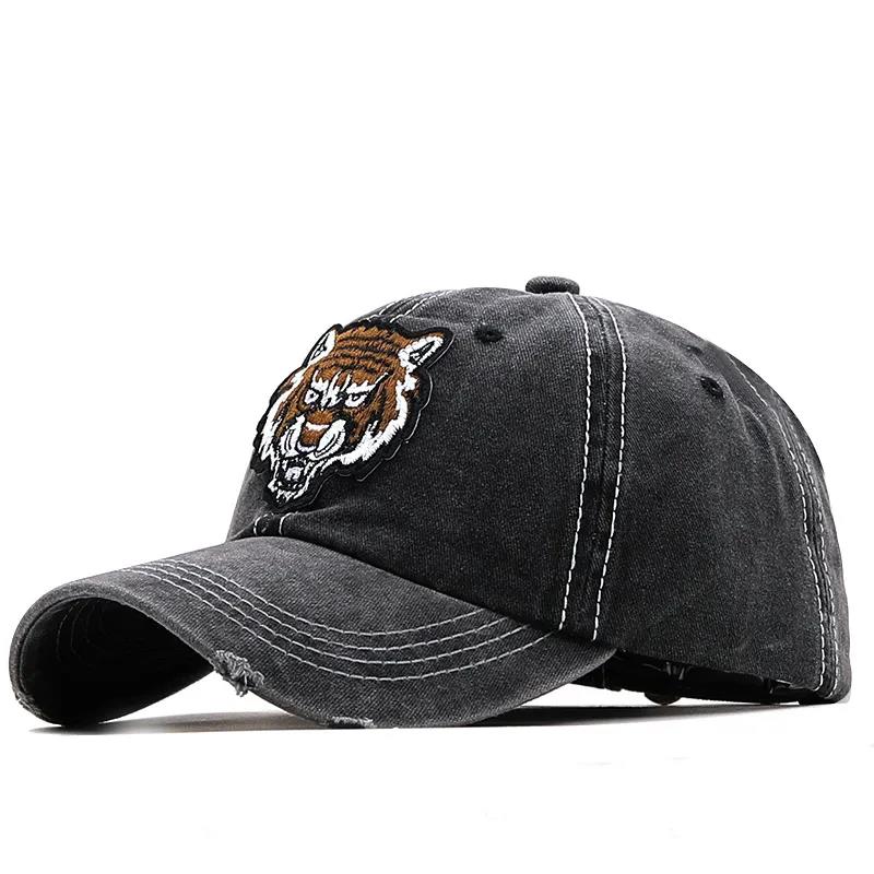 Tiger Embroidered Baseball Cap Men's Cotton Peaked Cap Cool Outdoor Travel Women's Spring and Summer Sun Hat Casual Sports Hat