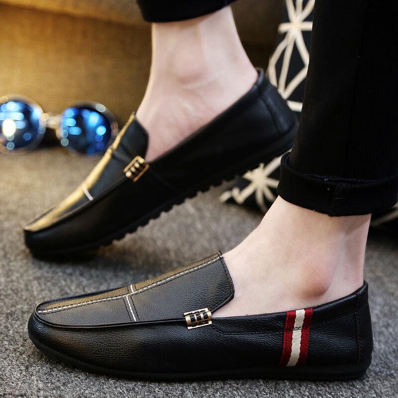 Men Loafers Comfortable Flat Shoes Slip on Leather Driving Shoes Spring Summer Casual Shoes