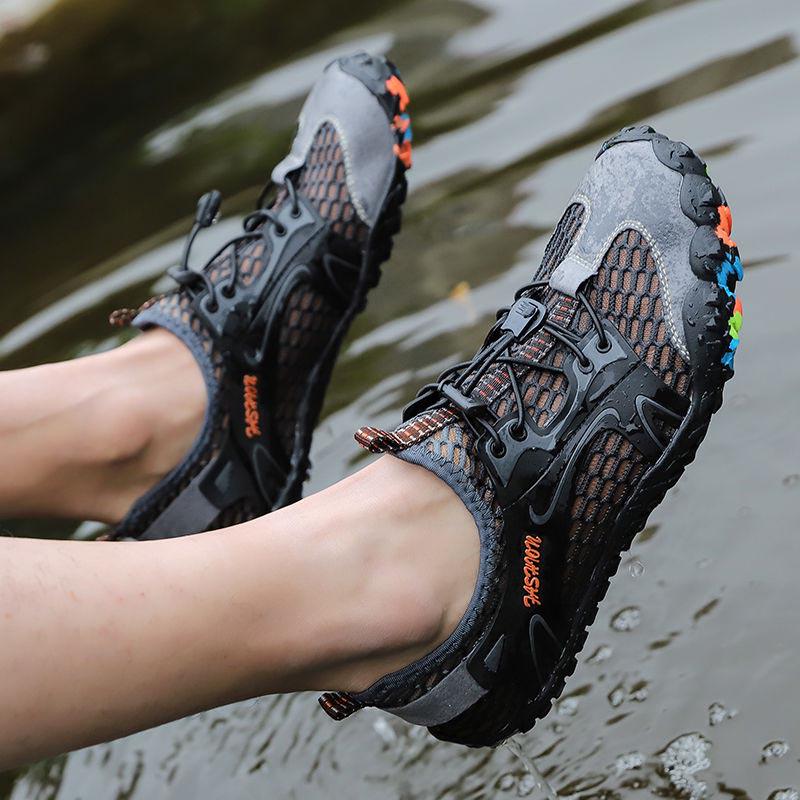 Plus Size 38-46 Men Outdoor Water Sneaker Non Slip Hiking Climbing Aqua Shoes Beach Barefoot Upstream Shoes Seaside Footwear Male