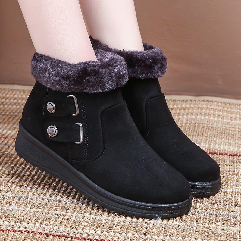 Winter Snow Boots Plus Velvet Thick Warm Shoes Women's Cotton Boots Non-slip Soft-soled Shoes High-top Boots