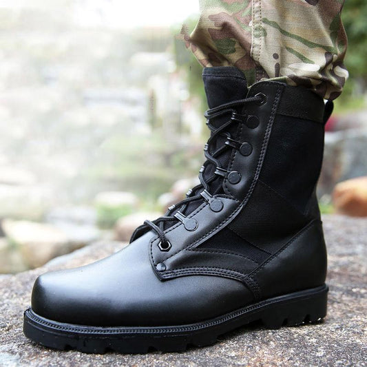 Large Size Combat Boots Military Boots Autumn and Winter Outdoor Non-slip Shock Boots Men's Boots