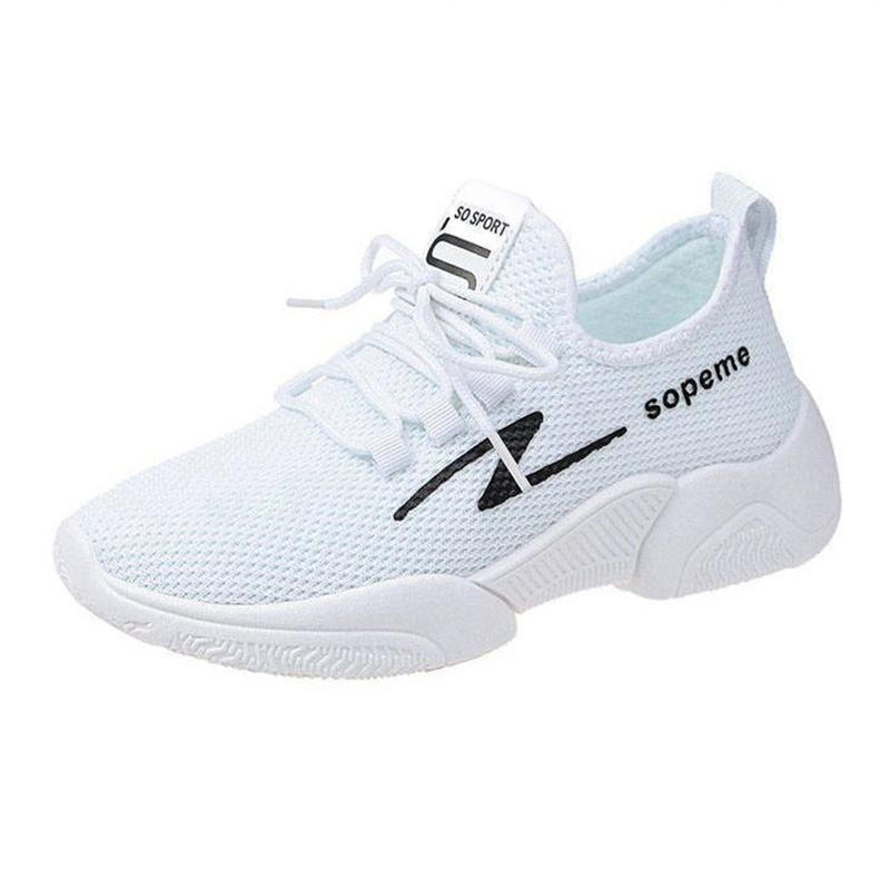 Spring and Autumn Fashion All-match Women's Net Shoes Breathable Casual Shoes Non-slip Wear-resistant Sports Shoes Student Casual Shoes