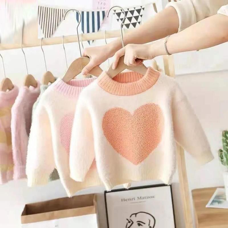 Girls and Boys Autumn and Winter Baby Bottoming Sweater Sweater Pullover Children's Knit Sweater Clothes Girls Long Sleeves