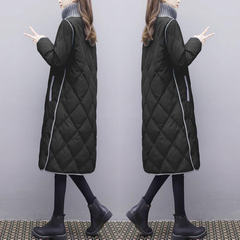 Women's Autumn and Winter Women's Lightweight Mid-length Korean Style Loose Large Size Fashionable Cotton Jacket