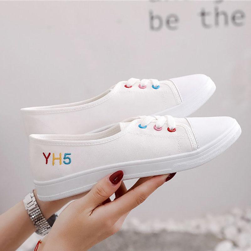 Canvas Shoes Women's Shoes Korean Version of The Spring and Summer Student Small White Board Shoes Thin Trend Women's Shoes