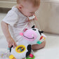 Creative Beads Plush Doll Pendant Baby Teether Ring Rattle Car Pendant