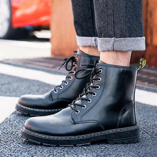 Martin Boots Men's Snow Boots Retro Men High Top Work Shoes Men's Leather Boots Men's Leather Shoes