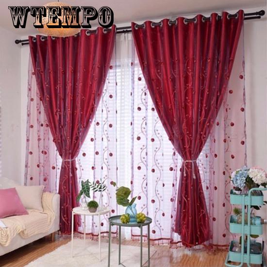 WTEMPO Window Curtain Shading Window Curtain Comfortable Warm Bedroom Window Curtain