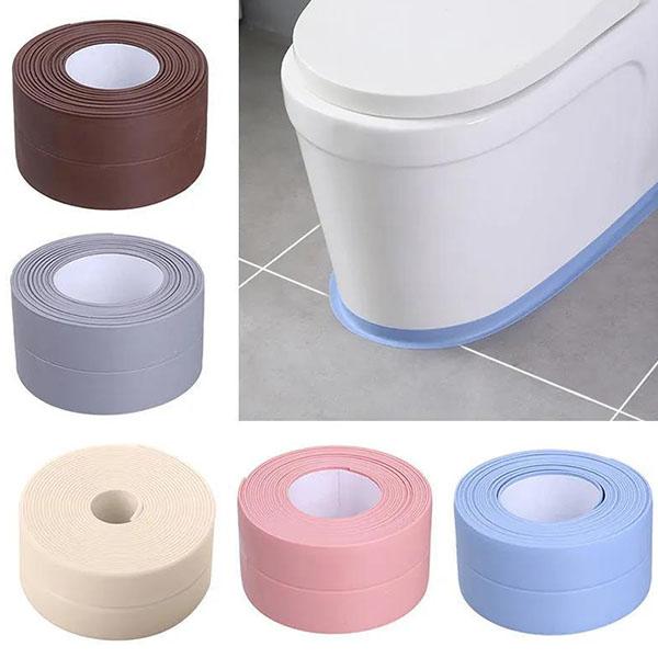 Sink Bath Sealing Strip Tape Solid Color PVC Self Adhesive Waterproof Wall Sticker for Bathroom Kitchen