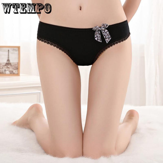 WTEMPO 6 Pcs/Lot Underwear Women Panties Cotton Briefs G-String Lingerie Soft Pants Ladies Briefs