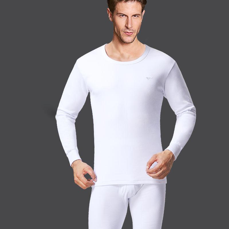 Men Winter Thermal Underwear O-neck Autumn Tight Suit Thicken Windproof Comfortable Soft Lining Long Sleeve High Elasticity Versatile Spring Pajamas