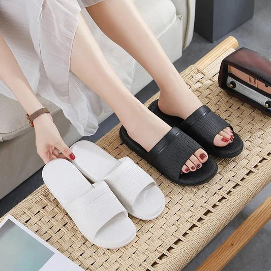 Men's and Women's Thick-soled Slippers Simple Couple Flip-flops Summer Outdoor Wear Home Indoor Super Soft Non-slip Bath Sandals and Slippers