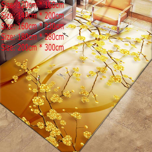 3D Flower Feature Printing Carpet Hallway Doormat Anti - Slip  Carpet Absorb Creative Europe Kitchen Mat/Rug