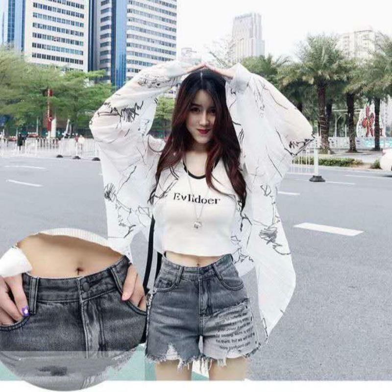 WTEMPO Summer Denim Shorts Girl Student Loose New All-match Slim A-line Wide-leg Trousers Short Jeans