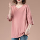 100% Cotton Large Size Three-quarter Sleeve T-shirt Women Loose Fashion Middle-aged Top