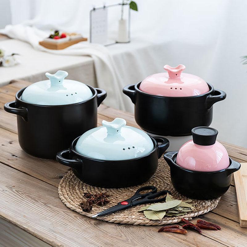 Casserole Stew Pot Soup Household High Temperature Resistant Ceramic Pot Complementary Food Small Casserole Stone Pot