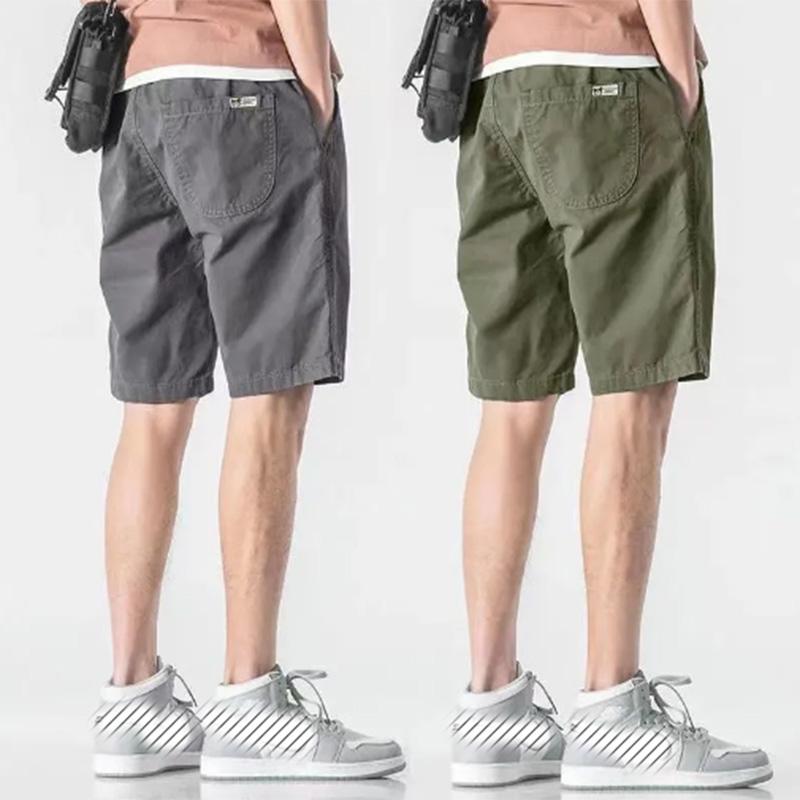 Sports Casual Shorts Men's Summer Loose Five-point Pants Sports Cotton Straight-leg Pants Outer Wear Gray Beach Pants