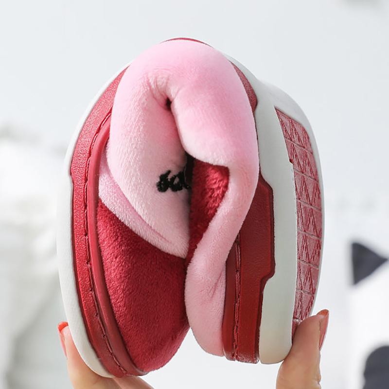 Winter Couple Thickened Non-slip Slippers Home Warm Indoor Fur Slippers Cotton Slippers