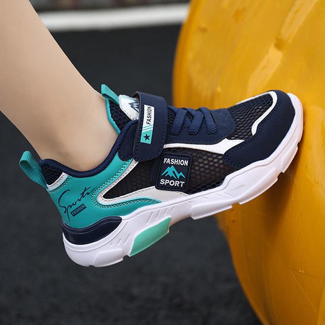 Children's Summer Light Casual Mesh Solid Shoes Boys' Soft Sole Non-slip Running Shoes Kickproof Outdoor Walking Sneakers