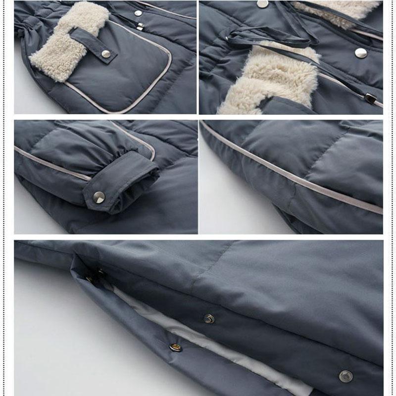 Down Jacket Winter Korean Fashion Big Fur Collar Mid-length Hooded Thick Warm Large Size Jacket Suitable for Women