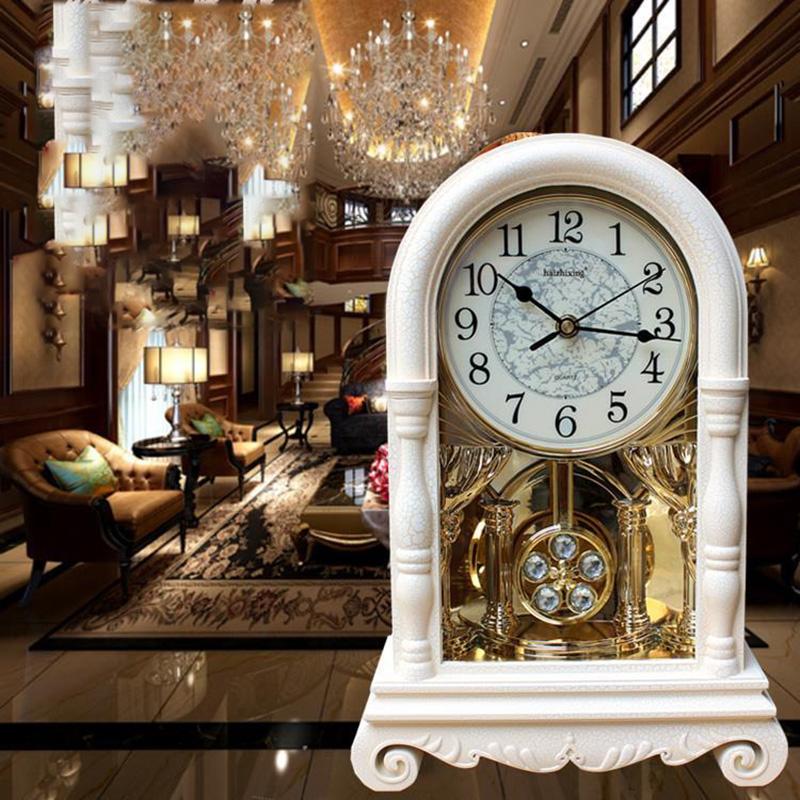 Table Clocks Pendulums Living Room Retro Silent Clocks Chinese Old-fashioned Pendulum Clocks Large Timekeeping European-style Clocks