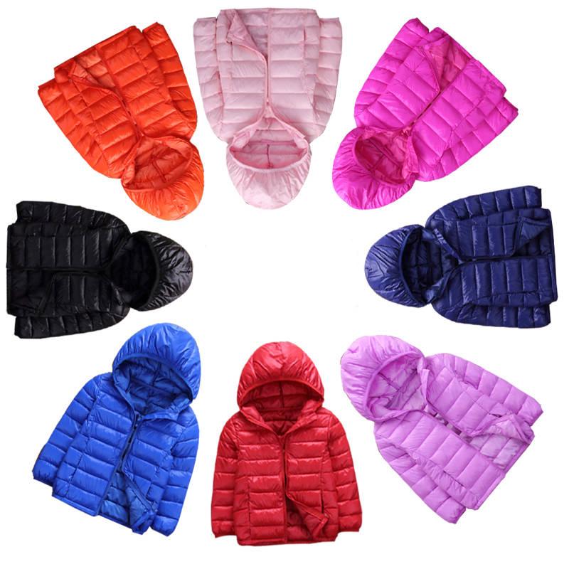 Baby Girls Boys Parka Light Kids Jacket Hood Down Coat Winter Children Jacket Toddler Outerwear