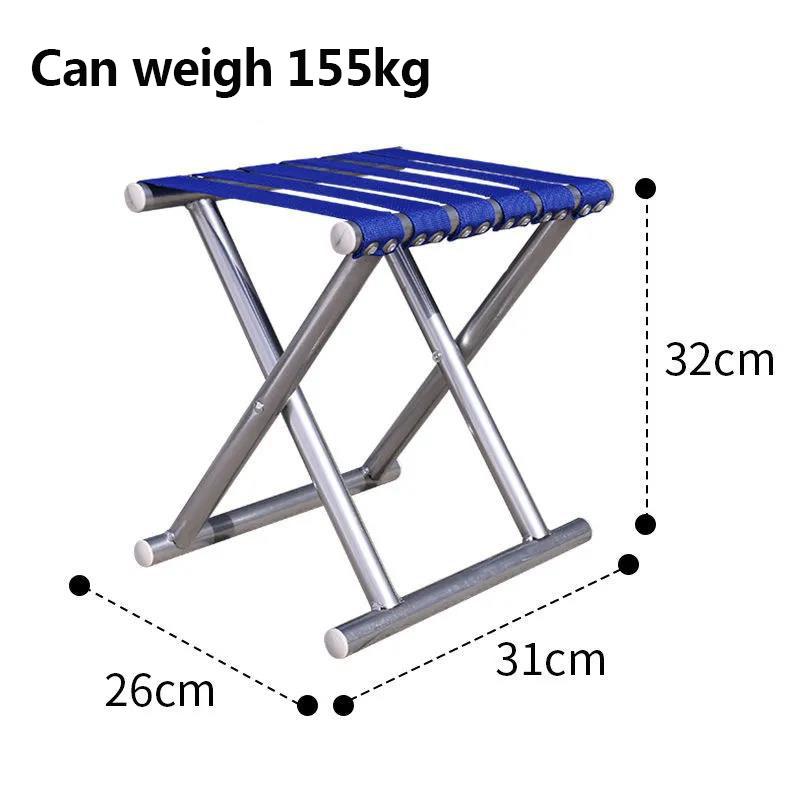 Military Folding Stool Carbon Steel Durable Canvas Chair Fishing Bench Portable Chair Simple Furniture