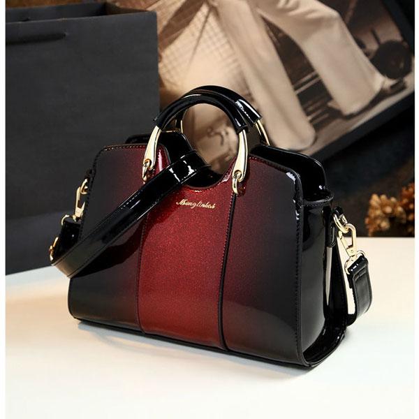 Cross Body Summer Leather Texture Patent Leather Bag Wild Female Bag Simple Shoulder