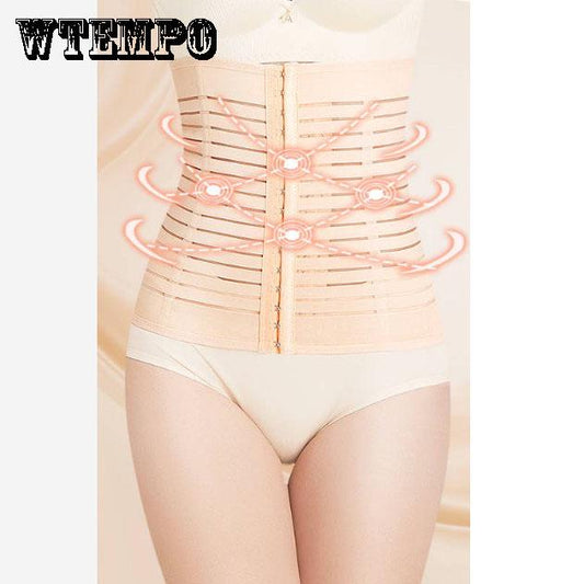 Plastic slimming breathable body waistband straps girdle postpartum women's belly belt