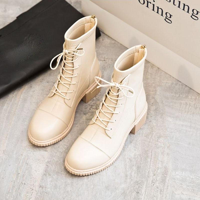 Thick Heel Women's Boots Short Boots Women's Autumn and Winter Plush Women's Boots Shoes Women's Martin Boots