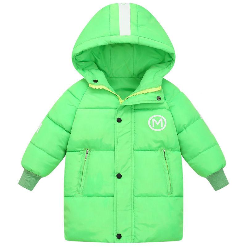 Children's Padded Jacket Boy Girl Baby Mid-length Padded Jacket Middle and Small Children's Thick Winter Padded Jacket Children's Wear