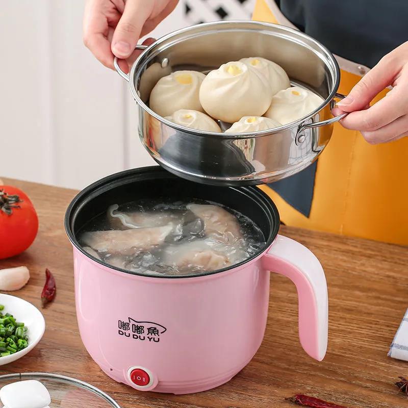 Electric Cooker Dormitory Small Electric Cooker Rice Cooker Small 2 People Cooking Rice Noodle Pot Mini Instant Noodle Pot Bedroom Pot