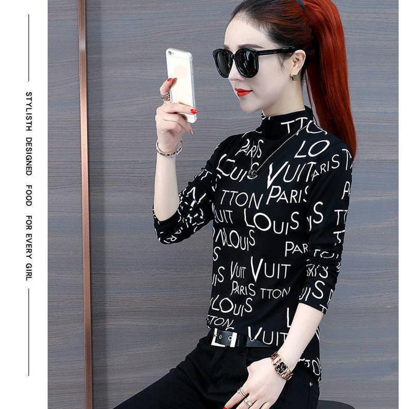 Plus Velvet Thick Women's Warm Clothing Tight-fitting High-neck Striped Winter Bottoming Shirt One-piece Gold Velvet Top