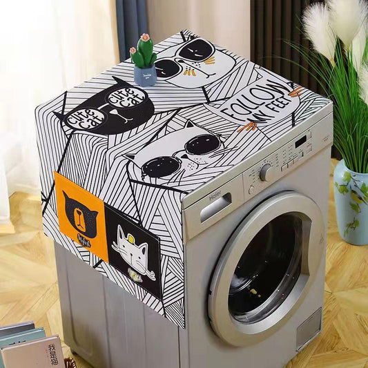 Refrigerator Cover Microwave Dust Cover Waterproof Washing Machine Cover Refrigerator Dust Cover Cover Towel Household Dust Cloth Dustproof Cloth