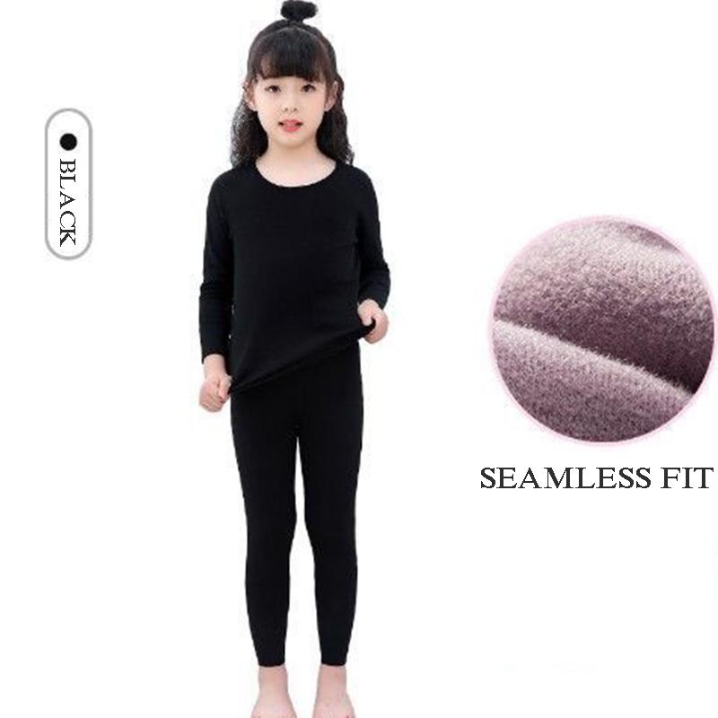 Children's Thermal Underwear Set Self-heating Inner Wear Autumn and Winter Plus Velvet Autumn Clothes Long Trousers