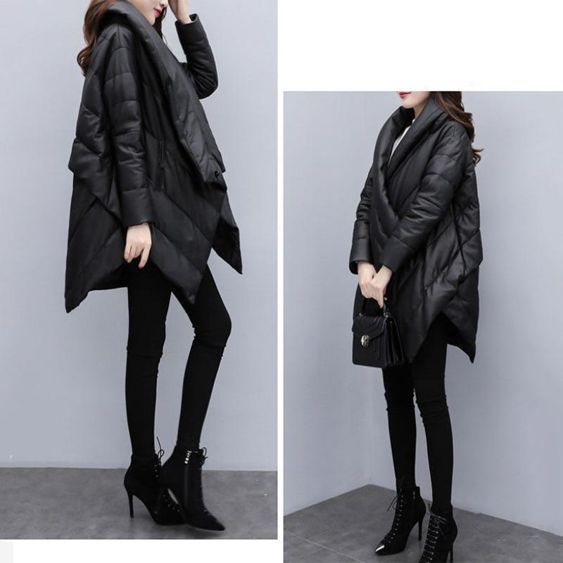 Women's Solid Color Down Jacket Mid-length Down Jacket Winter Korean Style Loose Coat Warm Stand-collar Down Jacket Quilted Jacket