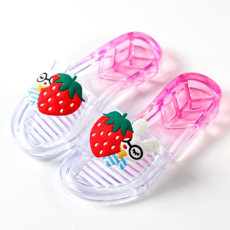 New Summer Fruit Ladies Slipper Crystal Shoes Non-slip Beach Shoes Flat with Casual