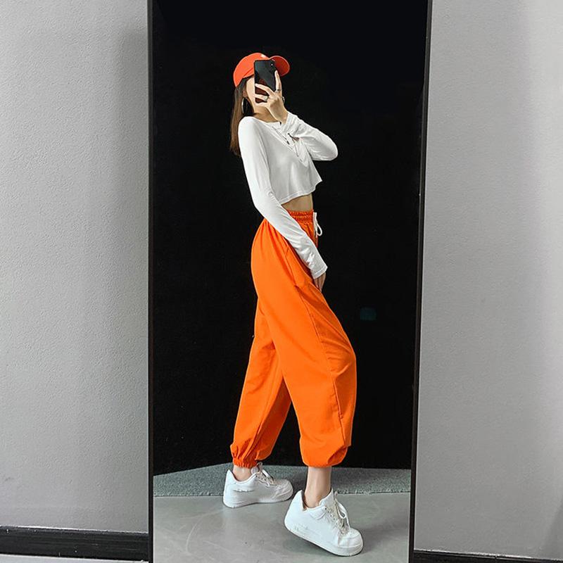 WTEMPO Casual Joggers Women Hip Hop High Waist Baggy Sweatpants Running Jogging Sport Pants Trousers Streetwear