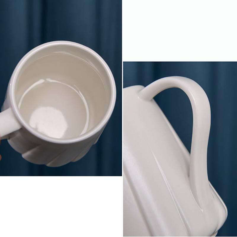 Ceramic Cup Male Mug with Lid Spoon Creative Couple Water Cup Female Pair Simple Coffee Cup Milk Cup Tea Cup