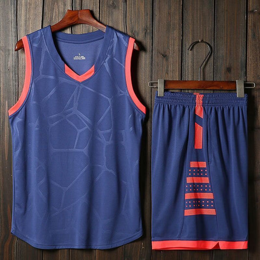 Summer Basketball Uniform Sports Suit Men's Breathable Quick-drying Running Vest