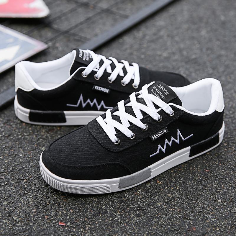 Canvas Shoes Men's Low-top Fashion All-match Casual Sneakers Popular Soft-soled Breathable Men's Cloth Shoes