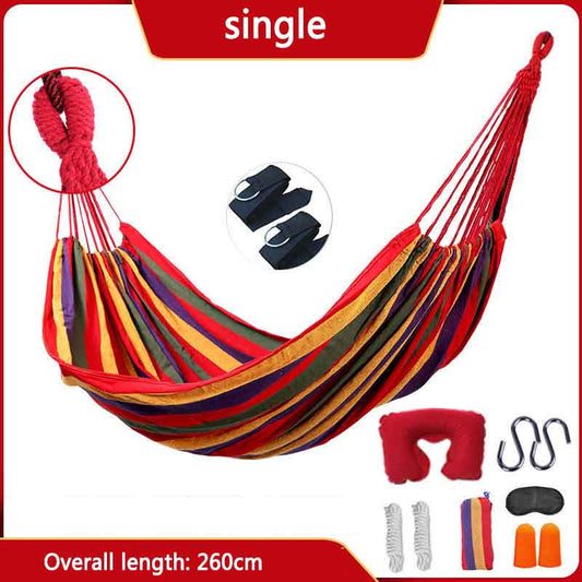 Hammock Outdoor Swing Adult Thickened Canvas Camping Leisure Single Indoor Hanging Chair