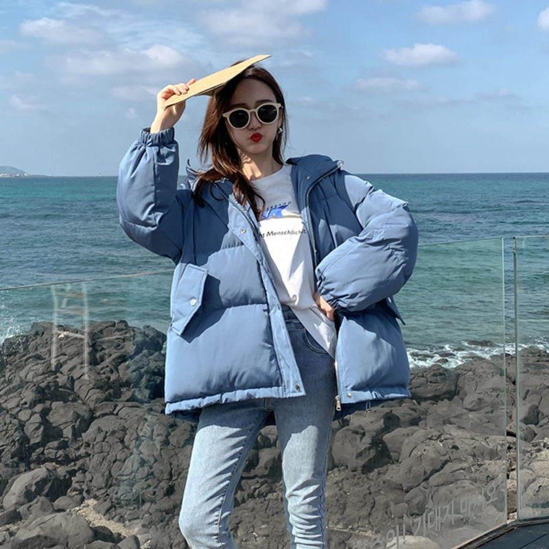 Short Thick Padded Coat Cotton-padded Jacket Women's Loose Down Down Student Bread Coat Winter Jacket