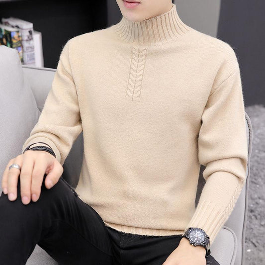 Winter Thick Warm Sweater Men Turtleneck Brand Mens Sweaters Slim Fit Pullover Men Knitwear Male